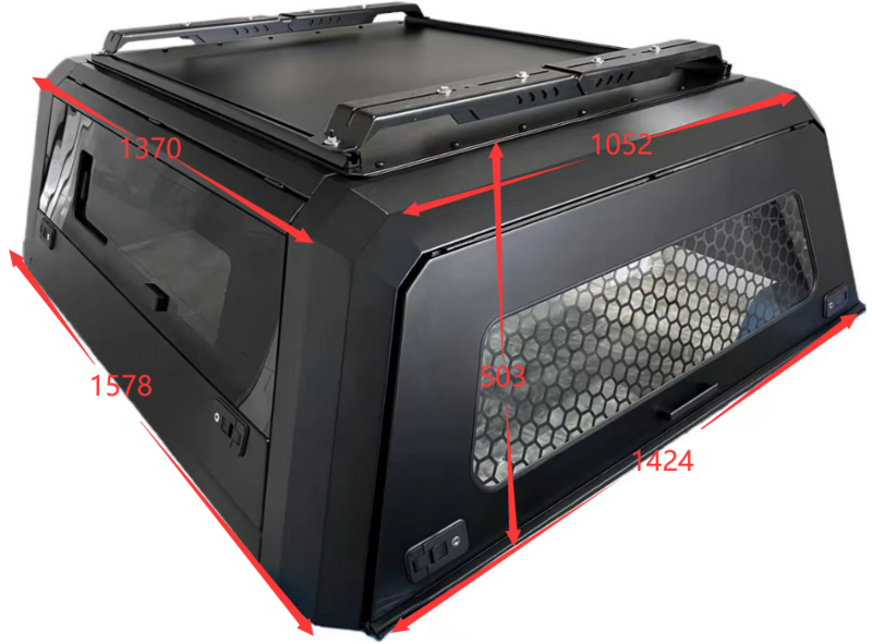 STAINLESS STEEL TRUCK CANOPY FOR TOYOTA HILUX 2024 With Dog Window