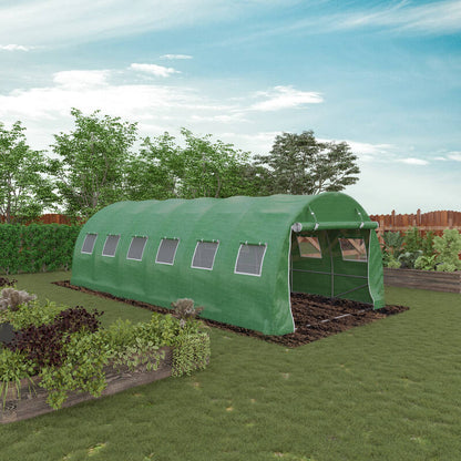 6m x 3m x 2m Strong Tunnel Greenhouses Galvanised Frame