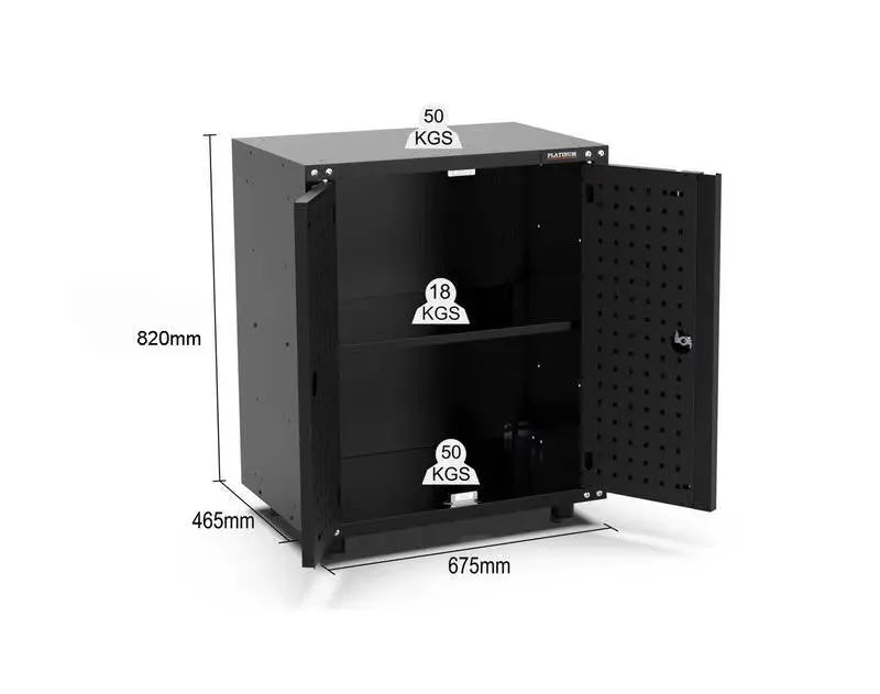 2704mm x 480mm x 1870mm Black Workshop Garage Storage Cabinet Set Model B steelmates