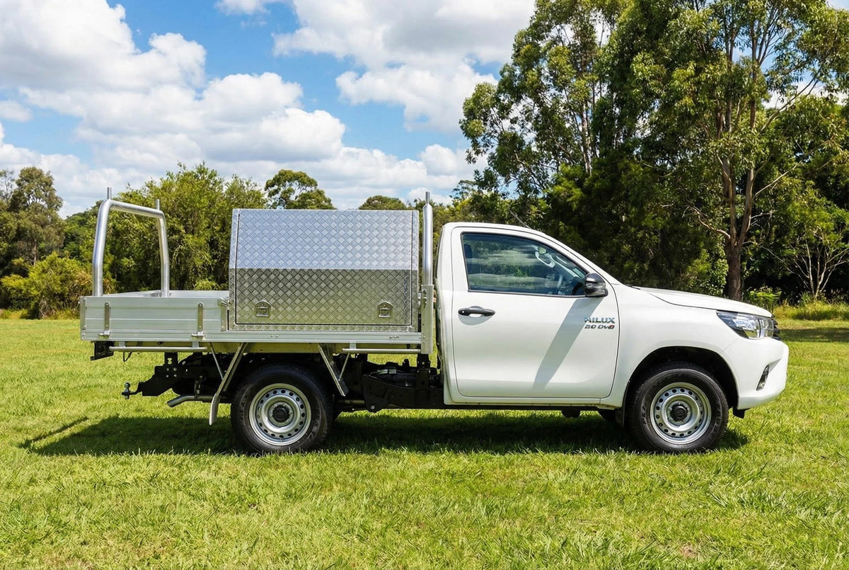 Aluminium Ute Tool Box 2.5mm 1450x530x820mm 4 Drawers Inside Vehicle S ...