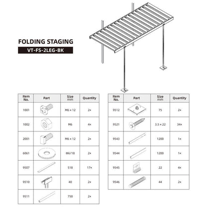 Folding Plant Staging for Greenhouse Aluminum Steel Shelf