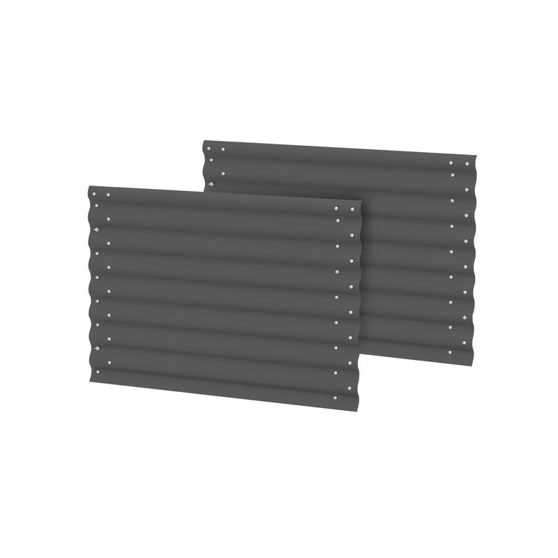 ALUMINUM-COATED ZINC SHEET GARDEN BED EXTENSION PANEL 80x63CM