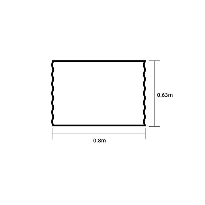 ALUMINUM-COATED ZINC SHEET GARDEN BED EXTENSION PANEL 80x63CM