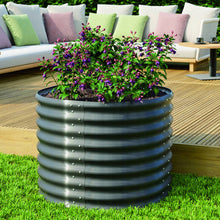 ALUMINUM-COATED ZINC SHEET GARDEN BED ROUND 82x82x63CM