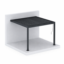 Wall-Mounted Manual Double-Layer Louver Pergola 3×4×2.5m