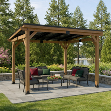 3986 L x 3350 W x 2488 H Outdoor Patio Cedar Wood Gazebo