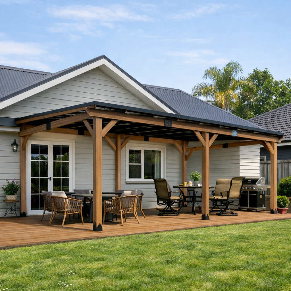 5810 L x 3380 W x 2490 H Outdoor Patio Cedar Wood Gazebo