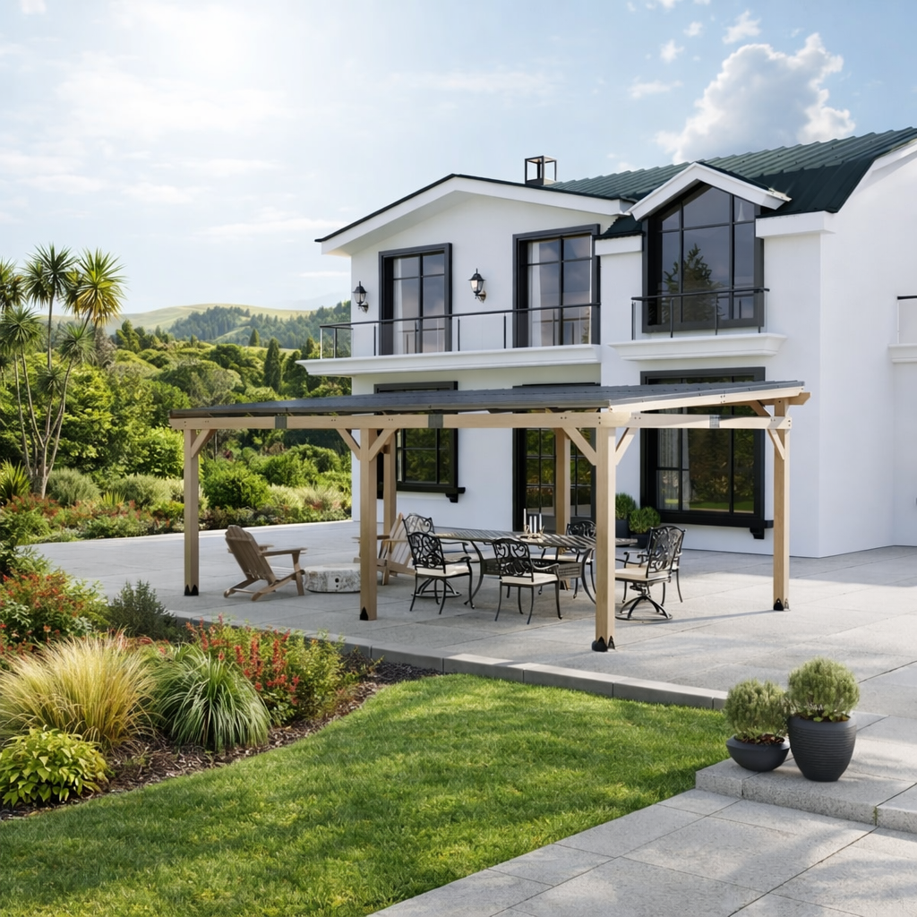 5810 L x 3380 W x 2490 H Outdoor Patio Cedar Wood Gazebo