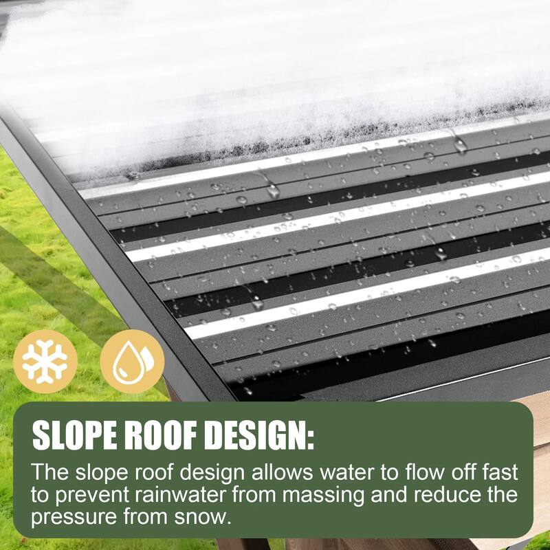 3986 L x 3350 W x 2488 H Outdoor Patio Cedar Wood Gazebo