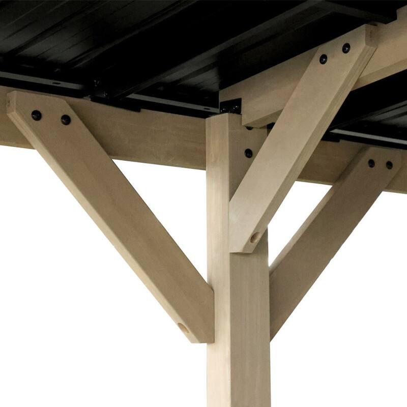 5810 L x 3380 W x 2490 H Outdoor Patio Cedar Wood Gazebo