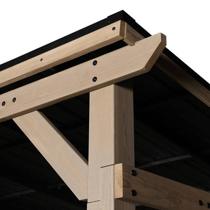 3986 L x 3350 W x 2488 H Outdoor Patio Cedar Wood Gazebo