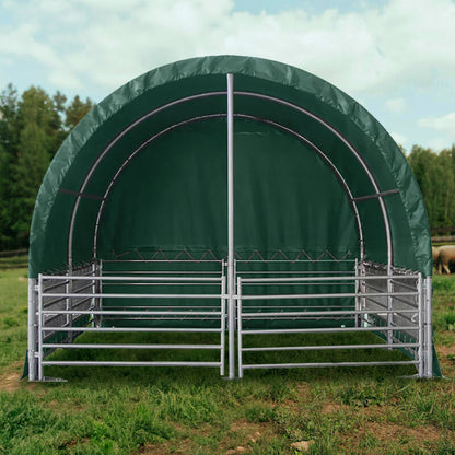 Livestock Shelter 4 x 4 x 3.15 with Net Sides Green