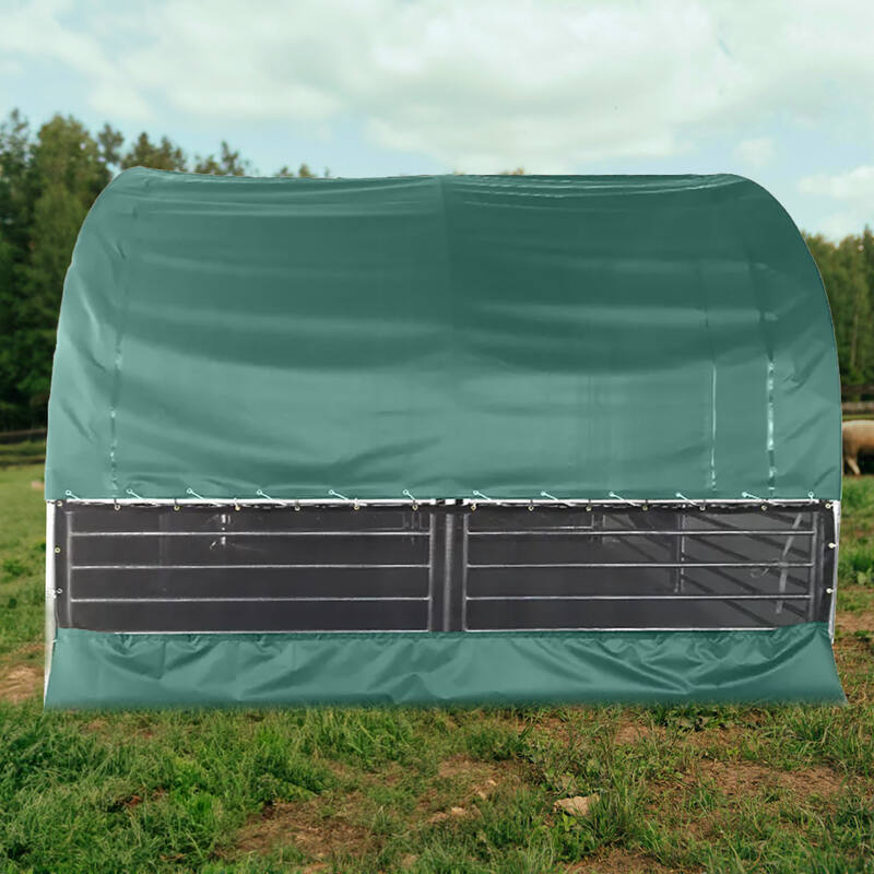 Livestock Shelter 4 x 4 x 3.15 with Net Sides Green