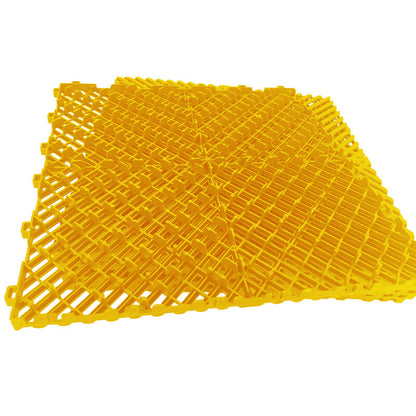 Interlocking Garage Floor Tiles 40x40x1.8 cm Deck Tile Yellow