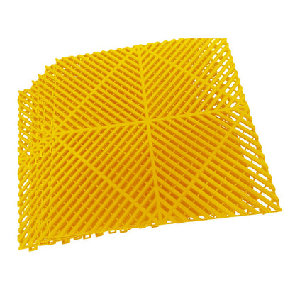 Interlocking Garage Floor Tiles 40x40x1.8 cm Deck Tile Yellow