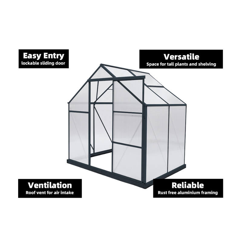 GREENHOUSE 6mm Twin Wall 2230 x 1540 x 2150mm