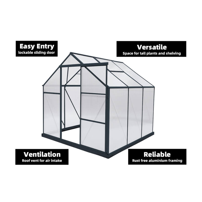 GREENHOUSE 6mm Twin Wall 2230 x 2240 x 2150mm