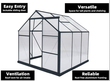 GREENHOUSE 6mm Twin Wall 2230 x 2240 x 2150mm