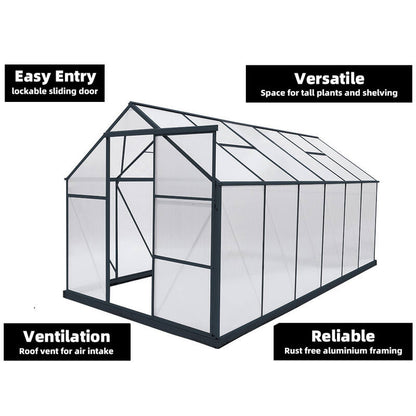 GREENHOUSE 6mm Twin Wall 2230 x 4380 x 2150mm
