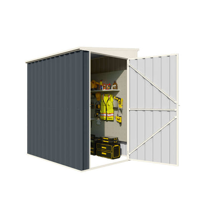 Steelmates 1.3m x 1.72m Garden Sheds Grey