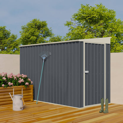 Steelmates 1.3m x 2.55m Garden Sheds Grey