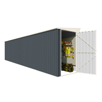 Steelmates 1.3m x 5.87m Garden Sheds Grey