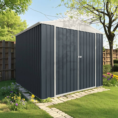 2.55m x 2.55m Garden Sheds Dark Grey