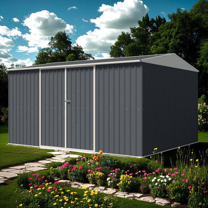 4.2m x 2.55m Garden Shed The Ranch Grey