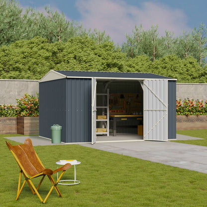 4.2m x 2.55m Garden Shed The Ranch Grey