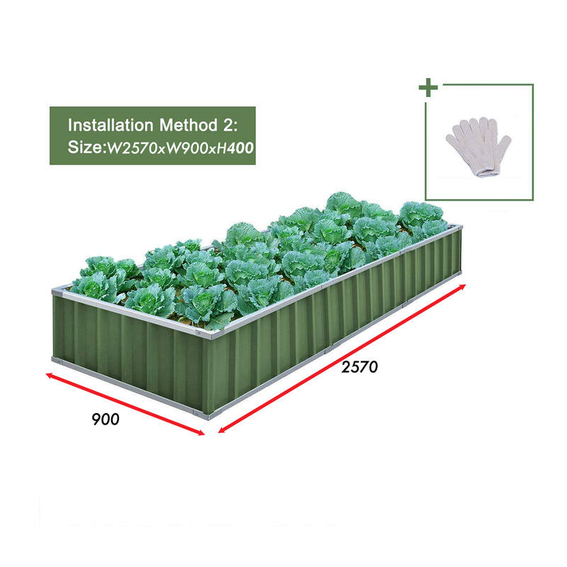 Planter box New Model with 4 layout options Green -AI20  Steelmates
