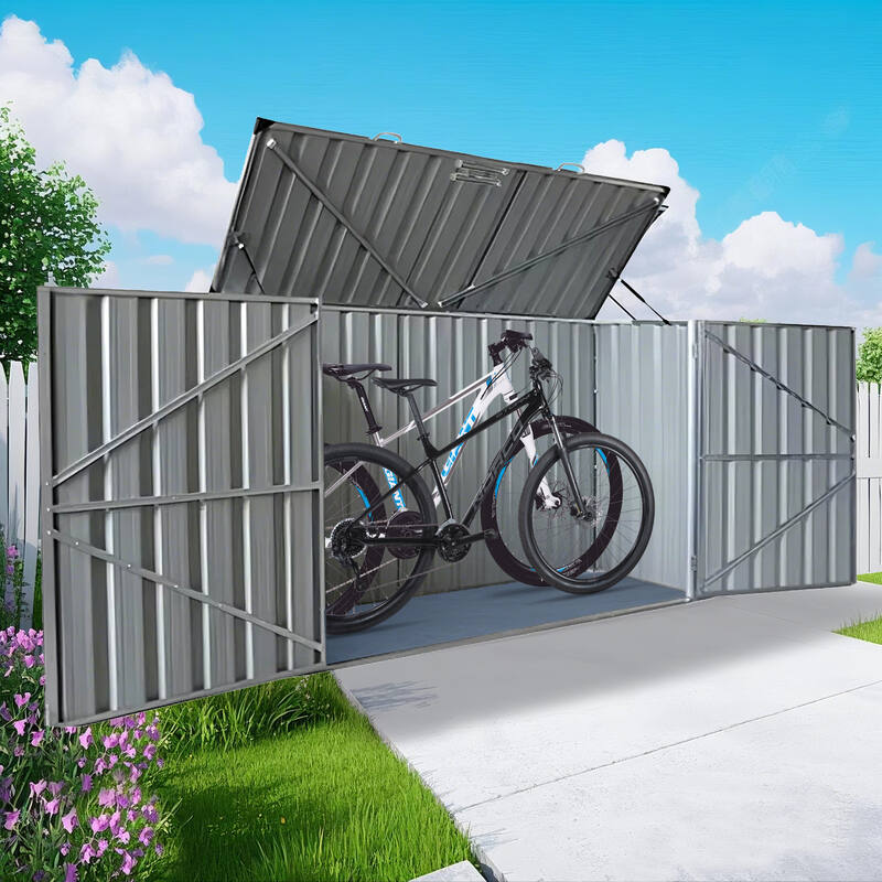 Bike Shed / Wheelie Bin Storage /  Garden Storage Box (with Gas Struts)