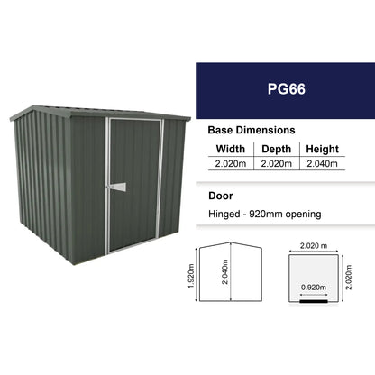 Garrison Shed 2020mm x 2020mm Small Garden Sheds Steelmates